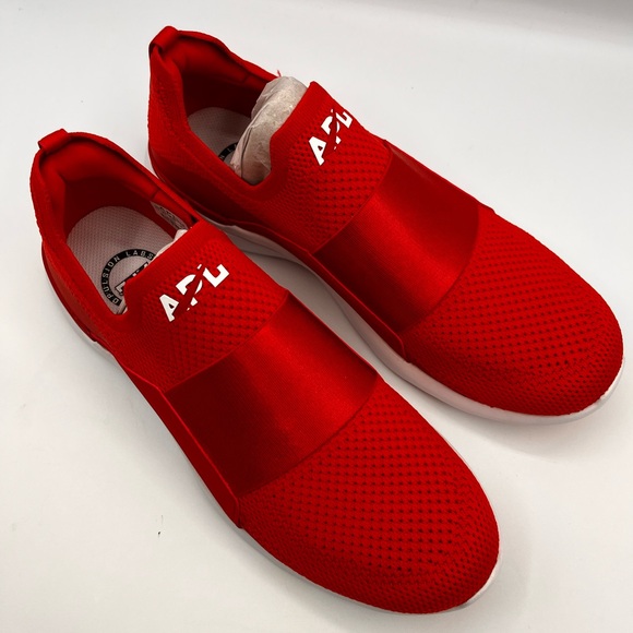 APL Men's 9.5 Techloom Bliss Slip On Athletic Shoes Run Gym Red White NIB Gift - Picture 3 of 9